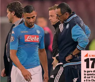  ?? GETTY ?? Lo sguardo basso di Faouzi Ghoulam, 27 anni, dopo l’infortunio di novembre