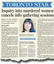  ??  ?? The Star’s April 15 report on concerns with the MMIW inquiry.