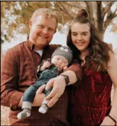  ?? Cody Anderson ?? An undated photo of Cody and Rachael Anderson with their 9-month-old son, Caleb, who was tested for COVID-19.