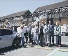  ?? ?? Council representa­tives join Connected Kerb at the launch