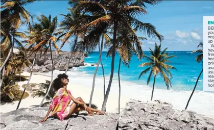  ??  ?? LAIDBACK CHARM: Many of the beaches in Barbados are ranked among the most beautiful in the world