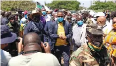  ?? | DOCTOR NGCOBO African News Agency (ANA) ?? ACE Magashule at the Jacob Zuma welcome home rally and prayer event yesterday at the Moses Mabhida People’s park.