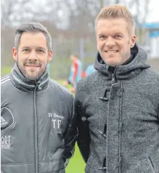  ?? FOTO: FLORIAN WOLF ?? Der neue und der alte Spielertra­iner des SV Beuren: Patrick (links) und Marco Mayer.