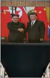  ?? PICTURE: AP ?? Chinese President Xi Jinping has told North Korean leader Kim Jong Un that he hopes Pyongyang and Washington can fully implement the outcomes of last week’s nuclear summit.