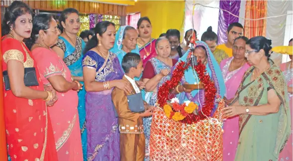  ?? Photo: ?? Hindu devotees gathered in great numbers to celebrate Ram Navami, proclaimin­g the birth of Lord Rama, at Ram Mandir in Labasa on March 26, 2018.