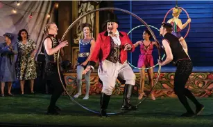  ??  ?? The Bartered Bride, Garsington Opera at Wormsley, Jeffrey Lloyd-Roberts (centre) as the Circus Master