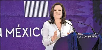  ?? JUAN CARLOS BAUTISTA ?? Margarita Zavala, esposa del ex presidente de México Felipe Calderón.