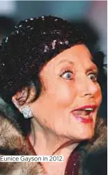  ??  ?? Eunice Gayson in 2012.