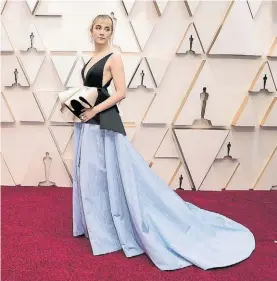  ?? AFP ?? Saoirse Ronan. Llegó como candidata por “Mujercitas”.