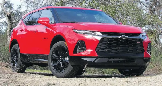  ?? PHOTOS: COSTA MOUZOURIS/DRIVING ?? When equipped with the towing package (standard on all AWD models), the reborn 2019 Chevrolet Blazer can haul up to 4,500 pounds.