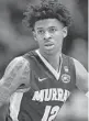  ?? JESSICA HILL/AP ?? Murray State’s Ja Morant is at the top of the draft class at point guard.