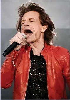  ??  ?? STAR: Rolling Stones’ Mick Jagger, one of our leading exports