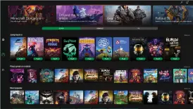  ??  ?? Microsoft’s Xbox Game Pass for Android’s home screen. Make sure you’ve selected the ‘cloud’ tab.