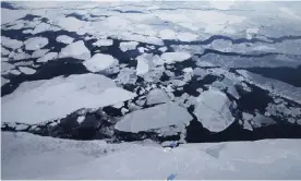  ?? Photograph: Mario Tama/Getty Images ?? Melting sea ice off Greenland - climate change deniers are switching tactics in the face of mounting evidence of global warming, says Michael Mann.