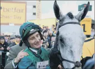  ??  ?? Jockey Daryl Jacob celebrates and Bristol De Mai triumphed in last year’s Charlie Hall at Wetherby and Haydock’s Betfair Chase.