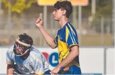  ?? Picture: EVAN MORGAN ?? BOND: Townsville 1’s Ben Judge scores.