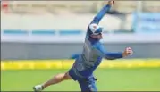  ?? AP ?? Steve Smith during a training session ahead of the third Test.