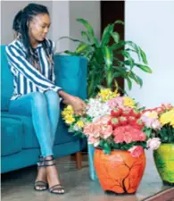  ??  ?? Through his new brand of flowers, Edwin Mwenda intends to promote a strong message of women’s empowermen­t