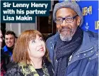  ?? ?? Sir Lenny Henry with his partner Lisa Makin