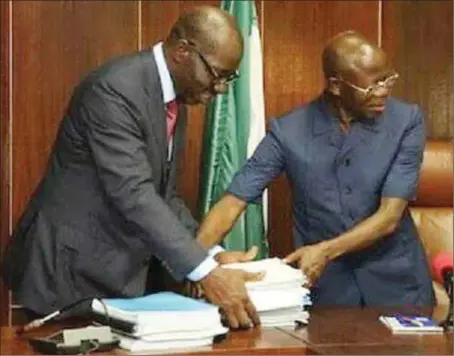  ??  ?? Obaseki and Oshiomhole