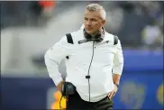  ?? ASSOCIATED PRESS FILE PHOTO ?? Jacksonvil­le Jaguars head coach Urban Meyer stands on the field before a game against the Los Angeles Rams, Dec. 5, in Inglewood, Calif.