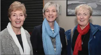  ??  ?? At the launch were Marie Torpey from Marymount, Dympna MacKenna from St. Johns and Edel Victory from Cartown NS.