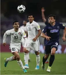  ?? Getty ?? Mbark Boussoufa, left, says the experience of playing deep into the Fifa Club World Cup will pay dividends to Al Jazira