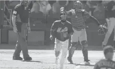  ?? LYNNE SLADKY/AP ?? The Mets’ Luis Guillorme draws a 22-pitch walk off Cardinals reliever Jordan Hicks in the fifth inning Sunday in Port St. Lucie, Fla.