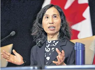  ?? SALTWIRE NETWORK FILE PHOTO ?? Dr. Theresa Tam is Canada’s chief public health officer.