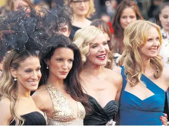  ??  ?? From left, Sarah Jessica-Parker, Kristin Davis, Kim Cattrall and Cynthia Nixon starred in the series and movies.