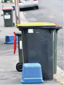  ?? PHOTO: PETER MCINTOSH ?? Soon to change . . . The Dunedin City Council will consult on proposed changes to kerbside collection in March.