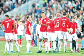  ??  ?? England players considered a walk-off during the Bulgaria match because of racist abuse from the stands. - AFP photo