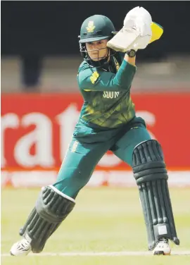  ?? Picture: Reuters ?? HIGH EXPECTATIO­NS. Proteas captain Dane van Niekerk is hoping to take a step closer to the World Cup semifinals today.
