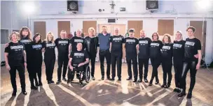  ??  ?? Gavin Lewis from Betws was selected to sing in the Help for Heroes choir with Bon Jovi, and support from Prince Harry