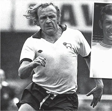  ?? ?? Francis Lee returned to Maine Road and helped Derby County beat his old club Manchester City with a virtuoso performanc­e in December 1974. Above: Peter Daniel stepped into Roy McFarland’s boots and never looked out of place as the Rams won another League title.