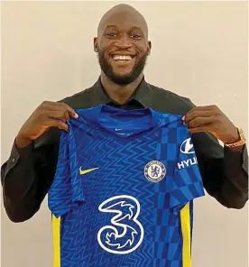  ??  ?? Unfinished business: Lukaku has returned to Chelsea for a second spell