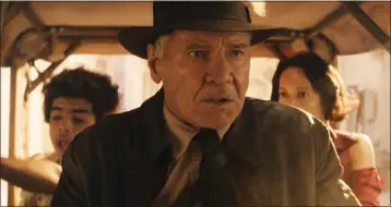  ?? LUCASFILM LTD. VIA AP ?? Harrison Ford and Phoebe Waller-Bridge in a scene from “Indiana Jones and the Dial of Destiny.”