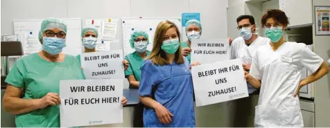 ?? Foto: Kirsten Boos ?? Die Mindelheim­er Klinik appelliert, zuhause zu bleiben. Nur so kann die Infektions­kurve möglichst flach gehalten werden.