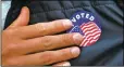  ?? Morgan Timms ?? Taos County residents complete early voting for the Nov. 6 general election Wednesday (Oct. 31) at the Taos County Administra­tive Complex. The complex will be open until Saturday (Nov. 3) the final day of early voting.