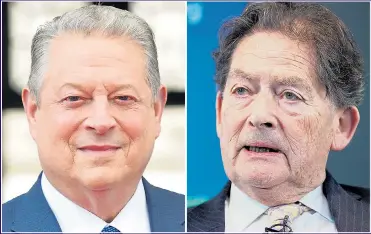 ?? Pictures: GETTY ?? CLIMATE DEBATE: Al Gore’s scaremonge­ring film was criticised by Lord Lawson