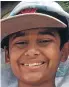  ??  ?? Aryan Banerjee, 9, remains in hospital and has not regained consciousn­ess after an accident on May 25.