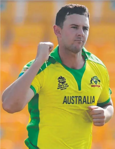  ?? ?? Aussie quick Josh Hazlewood believes he will be red-ball ready for the first Ashes Test in early December. Picture: AFP