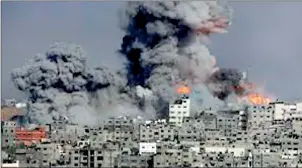  ??  ?? Israel’s attack on Gaza: Modern warfare presents increasing dangers to civilians — with civilian deaths being treated as collateral damage