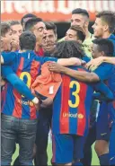  ??  ?? El Barça B celebró el título