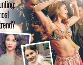  ??  ?? Above: Actor Jacqueline Fernandez dancing to Ek Do Teen; Far left: Actor Tanishaa Mukerji; Left: A model at a recent fashion show