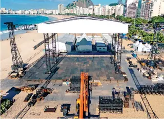  ?? DIVULGAÇÃO / CAIANO MIDAM ?? Palco de Madonna em Copa terá 812 metros quadrados, com 24 metros de frente e 18 metros até o teto