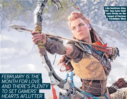  ?? ?? Like huntress Aloy,
fans have their eyes firmly on the target of Horizon
Forbidden West