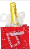  ?? GETTY IMAGES/ ISTOCKPHOT­O ?? A gift bag can “transform” a bottle of wine or bubbly, says Debrett’s.