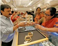  ?? — Reuters ?? India’s gold imports could hit 450 tonnes in the first half of the year, more than double from the same period in 2016.