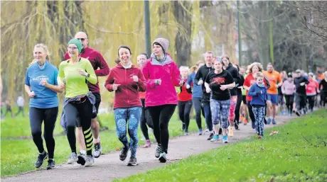  ?? Picture: Mikal Ludlow ?? Gloucester parkrun in Gloucester Park on New Year’s Day – events across England could return in October